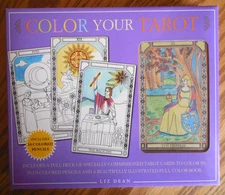 Sterling Innovation/Liz Dean "Color Your Tarot" Deck*Pencils* Full-Color Book