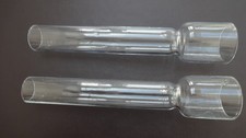 2 off  Kosmos 8 "' Line Oil Lamp Chimney - 36mm, 1 7/16" Fitter 18cm Tall