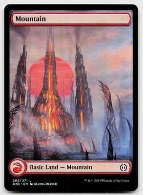 Mountain (265) - Full Art #265 (NM) Phyrexia All Will Be One ONE Magic MTG