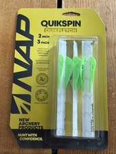 NAP Quikfletch 2" Quikspin Quikfletch 3 pack 813628008538 White/Green