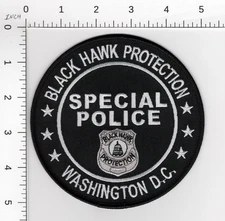 BLACK HAWK PROTECTION ( SPECIAL POLICE ) COLLECTIBLE DISTRICT OF COLUMBIA PATCH