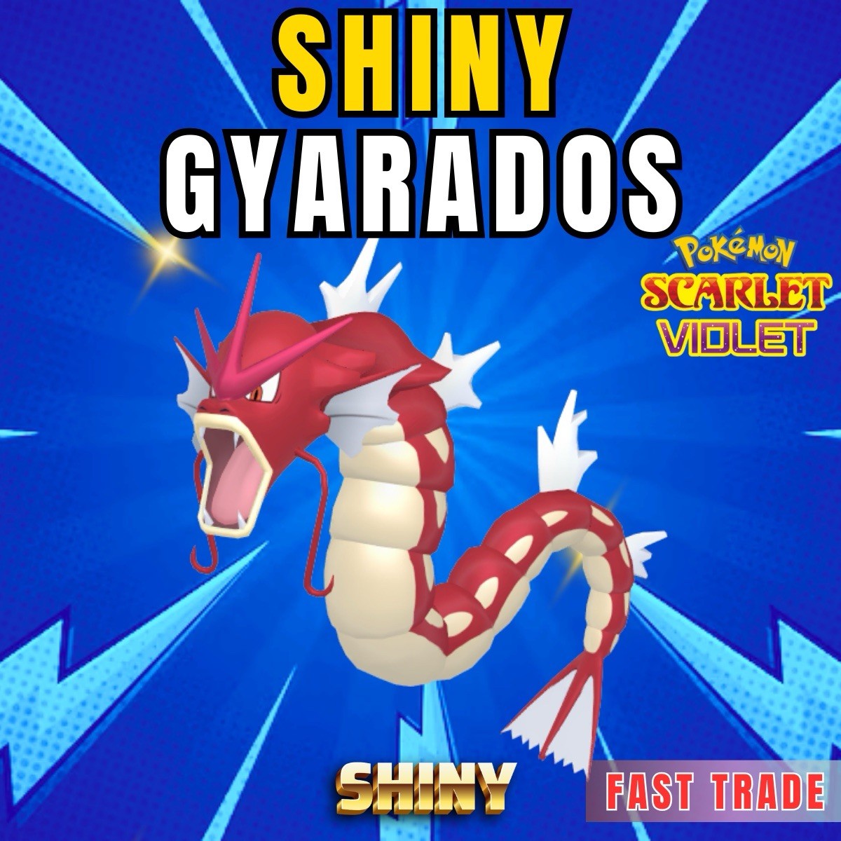 ✨6IV GYARADOS BRILLANTES ⭐️ RÁPIDO ⭐️ Pokemon Escarlata y Violeta