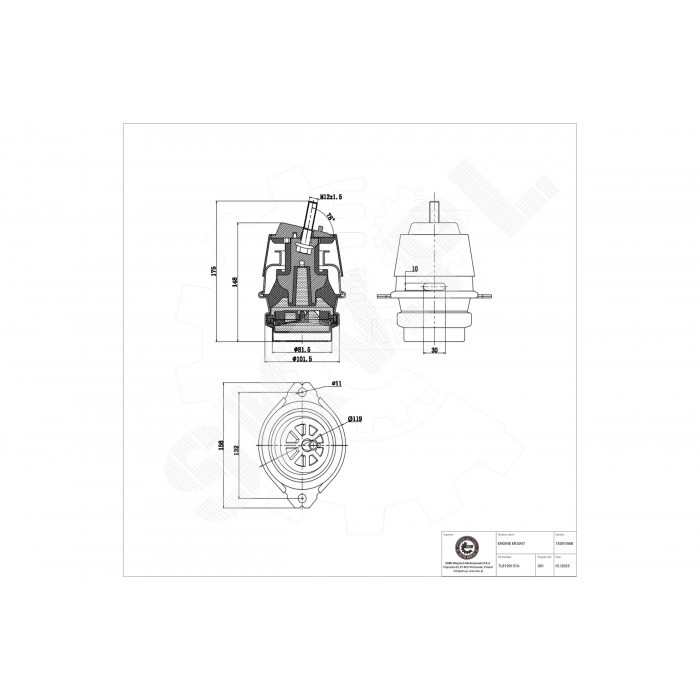 7L6199131A support moteur droit Audi Q7 silentbloc de suspension moteur VW Touareg 7L8199131