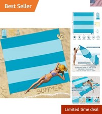 Beach Blanket Sandproof Waterproof 78'' 81''1-5 Adults Oversized,Compact Ligh...