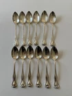 Set of 12 Wallace Laurel Sterling Silver Teaspoons Antique 1903 No Monogram