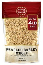 Pearl Barley Whole Grain 4 LB Jumbo Bag - USA Grown 64oz - All Natural, N...