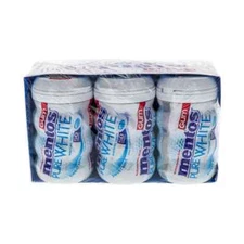 Mentos Pure White Sweet Mint Sugar-Free Chewing Gum - Pack of 6 Bottles, 50-CT