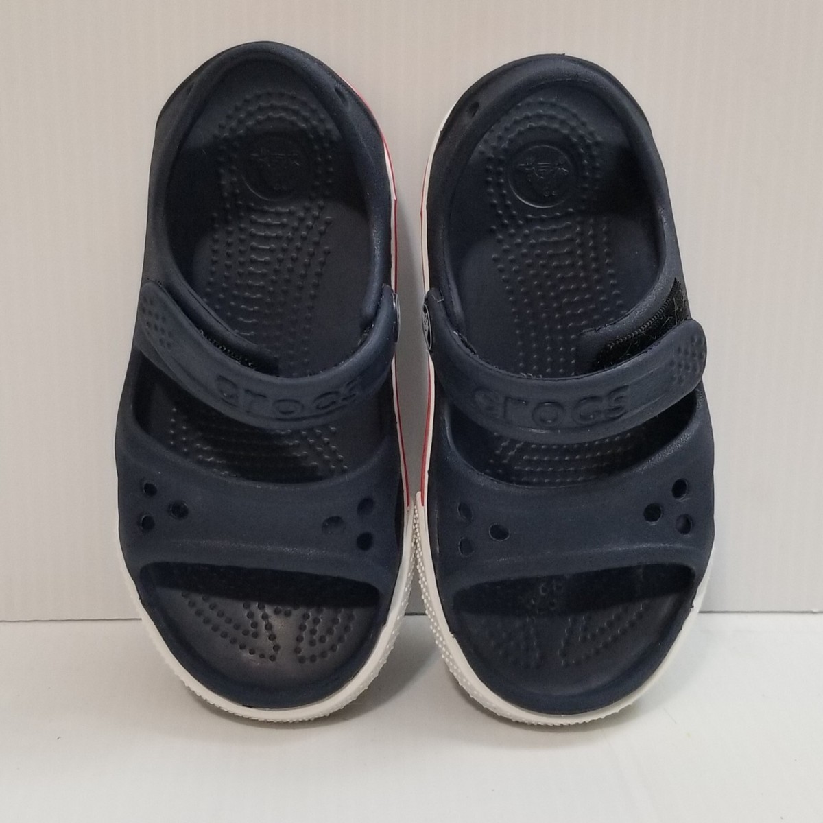 Crocs 14854 Crocband II Blue White Red Strappy Open Toe