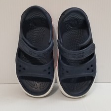 Crocs 14854 Crocband II Blue White Red Strappy Open Toe Sandals Youth Toddler C8