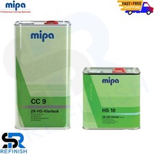 MIPA CC9 HS KLARLACK CLEARCOAT LACQUER WITH HS10 FAST HARDENER 7.5LTR KIT