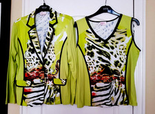 Libra Top & Matching Jacket :crystal Embellishment : Size 4,xl, 18 / 20 / 22