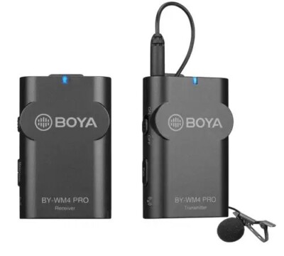 BOYA Digital Wireless Microphone Transmitter Receiver Dual Channel BY-WM4 PRO