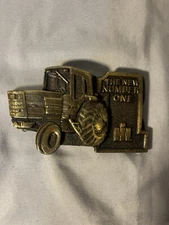 Vintage International Harvester "The New Number One" Belt Buckle Tractor