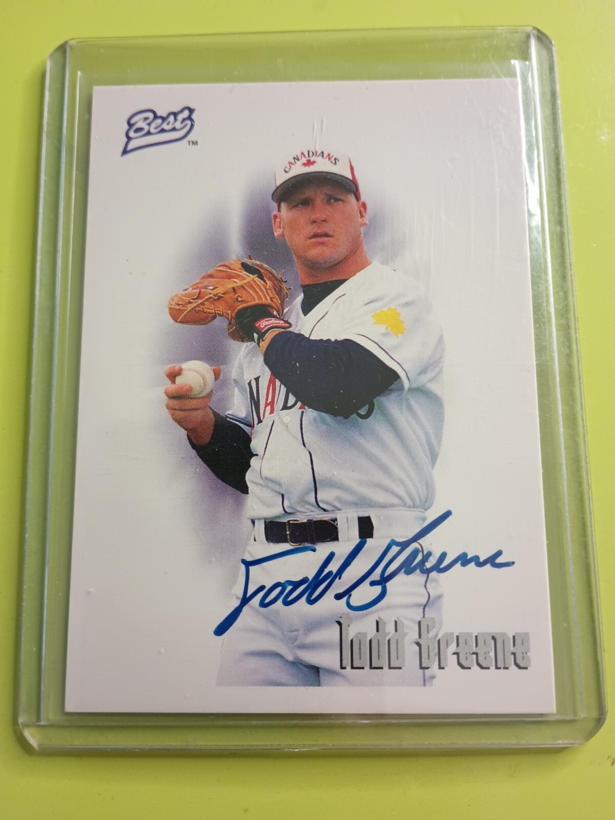 1996 Best Autographs #22 Todd Greene 