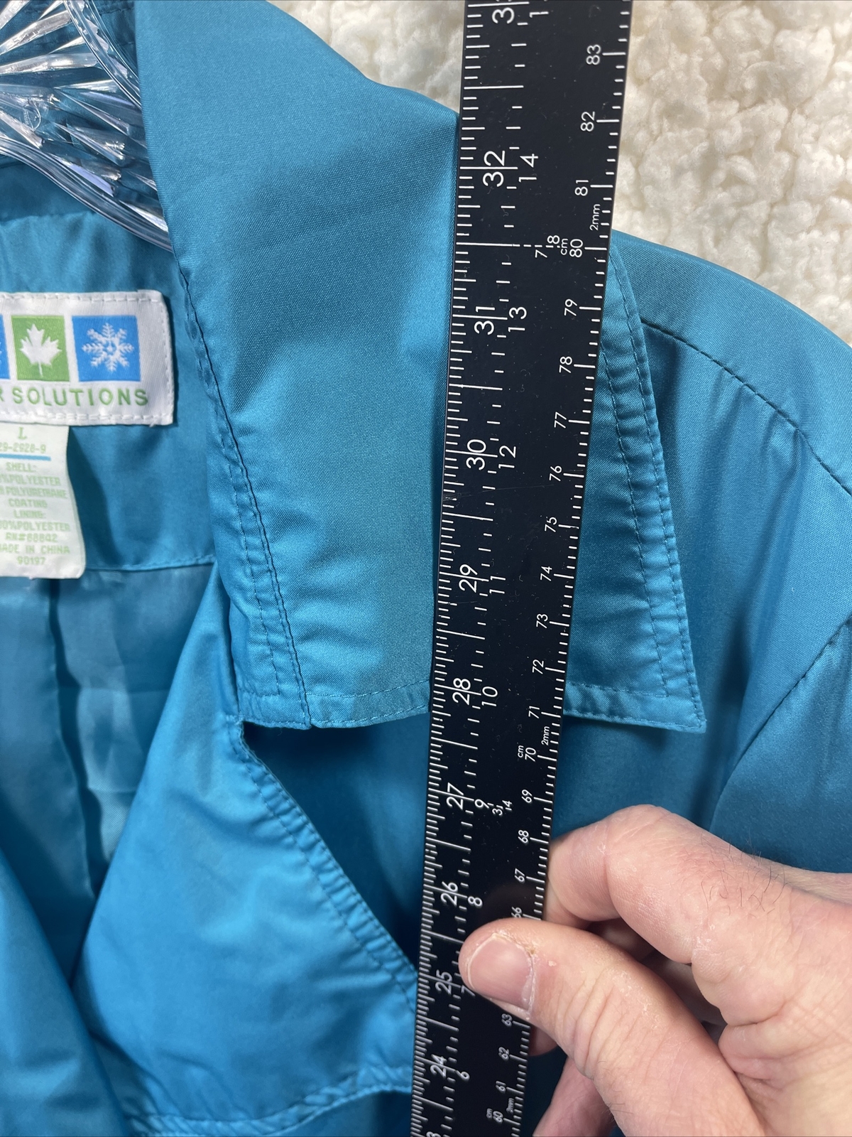 Woman Within Weather Solutions Jacket Light Teal Jacket Large EUC