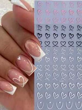 Nail Stickers Love Hearts Art Decals Transfers Self Adhesive Valentines Day