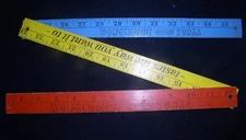 Wolfschmidt Genuine  Vodka Folding Yardstick Wooden  Advertising Ruler