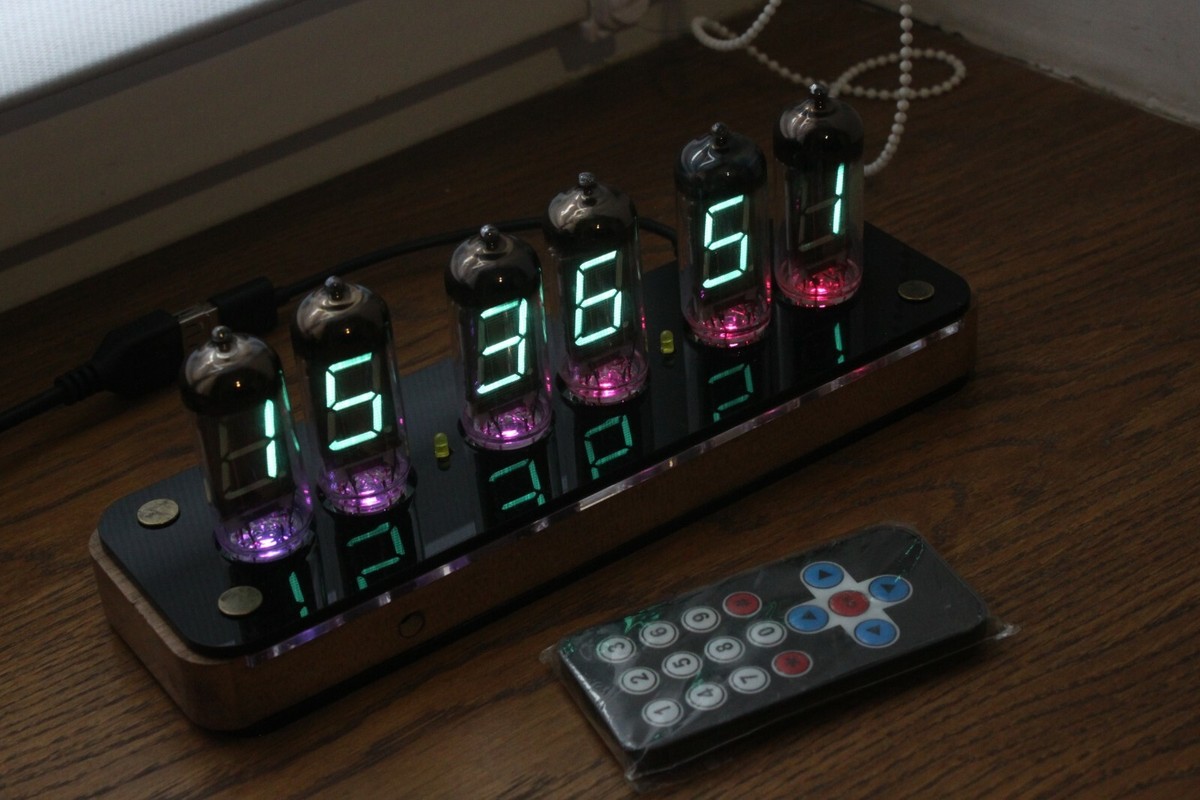 Assembled vfd clock IV-11 Nixie tube clock Steampunk Retro