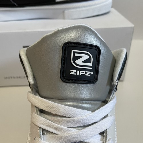 Zipz California 'C-Street' High Top Sneakers Trainers Black & White Choose Size - Picture 3 of 7