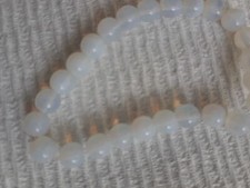 WHITE OPAL 6mm ROUND SMOOTH GLASS CZECH BEADS  25 BEADS