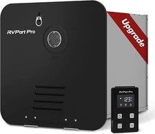 RVPart Pro 42,000 BTU Tankless RV Water Heater Propane Gas 15"x15" Black Door