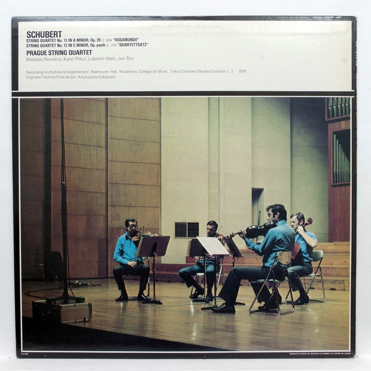 【中古】 Quartets 13 & 17 / Capitol PRAGUE STRING QUARTET ⸺ SCHUBERT quartets nos.12 & 13 ⸺ DENON