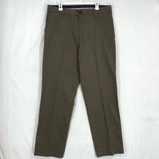 Dockers Mens 36W 34L Signature Khakis Pants Lux Cotton Stretch Taupe Straight