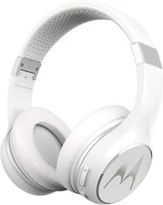 Motorola Escape 220 Over-The-Ear Wireless Headphones- Foldable & Compact - White