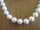 Women’s Vintage white beaded 16” necklace spring clasp — photo 3