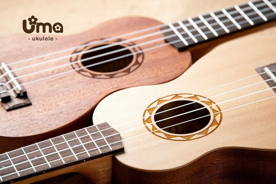 Uma Ukelele Tallado Serie UK-SUN Soprano Con Bolsa de Concierto Foto 3 de 4