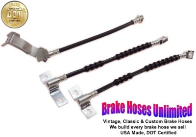 BRAKE HOSE SET Ford Country Squire 1968, With WER rear axle - Front Disc
