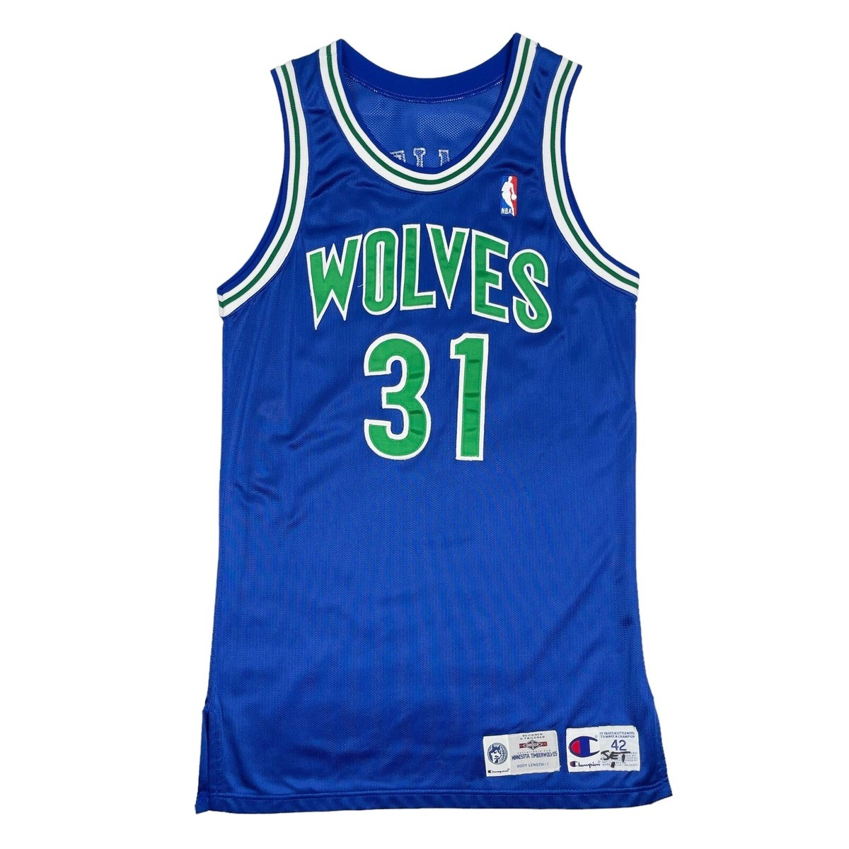 ウェア Minnesota Timberwolves NBA Jersey Vtg Rare 1995 Minnesota Timberwolves Champion Game Worn Jersey