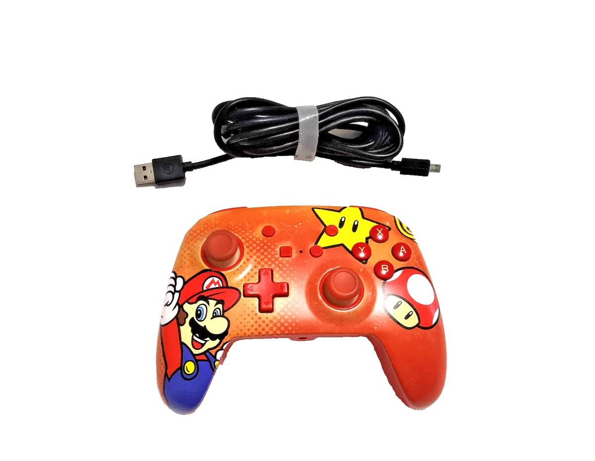 POWERA NINTENDO SWITCH ENHANCED WIRED CONTROLLER 10 FT CABLE MARIO  VINTAGE