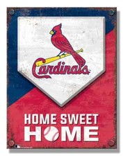 St Louis Cardinals Home Tin Sign wall decor 12.5" x 16" Made in USA
