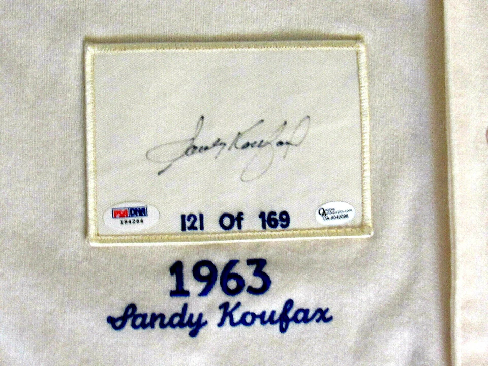 SANDY KOUFAX 1955 WSC BROOKLYN DODGERS HOF SIGNED AUTO L/E M&N JERSEY PSA/DNA OL - Image 2 of 4