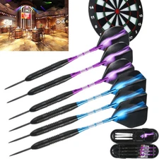3/6Pcs Steel Tip Darts Barrel Aluminum Shafts Professional Competition Dart Set