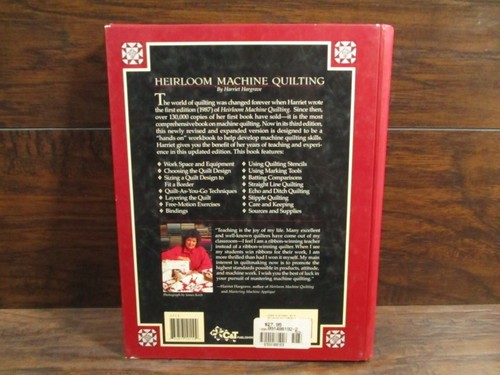 SIGNED Heirloom Machine Quilting by Harriet Hargrave Revised 3rd Ed Sewing 1995 - Picture 2 of 17