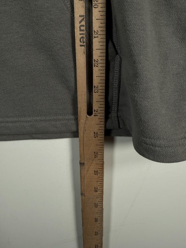 Oakley Womens V Neck Spell Out Logo Pullover Sweatshirt Hoodie Gray Sz L 21x25 - Picture 8 of 9