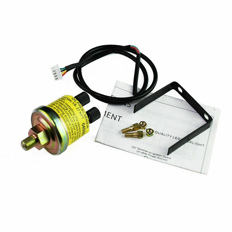 Universal 2" 52mm 12V Oil Press Pressure Electric Gauge LED Meter