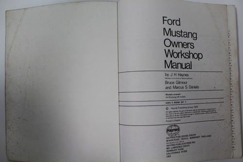 HAYNES 357 Ford V8 Mustang Automotive Repair Manual 1964 1/2 thru 1973 289 351 + - Picture 3 of 13
