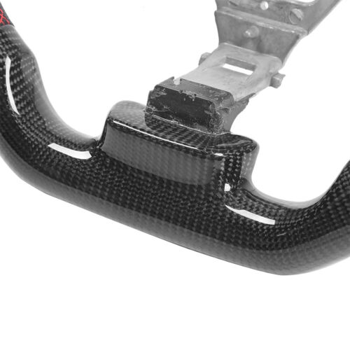 Real Carbon Fiber Flat Sport Leather Steering Wheel For Nissan 350z 2002-2008 - Foto 6 di 10