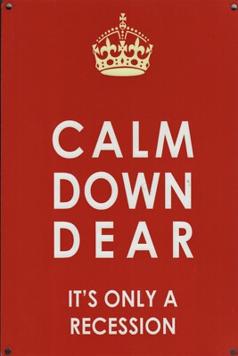 Vintage Retro Metall Wandtafel PLAQUE CALM DOWN DEAR - 20 X 30 cm