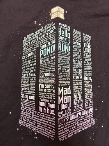✰ DOCTOR WHO LOT of THREE T-Shirts, New & NwoT Van Gogh Union Jack & Words LARGE - Picture 4 of 10