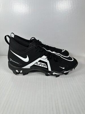 NEW Nike Alpha Menace 3 Shark Football Cleats Black White CV0582-001 Alpha Menace 3 Shark  main image 3