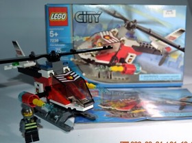LEGO City 7238 Fire Helicopter Complete w/ Manual & BOX!!!