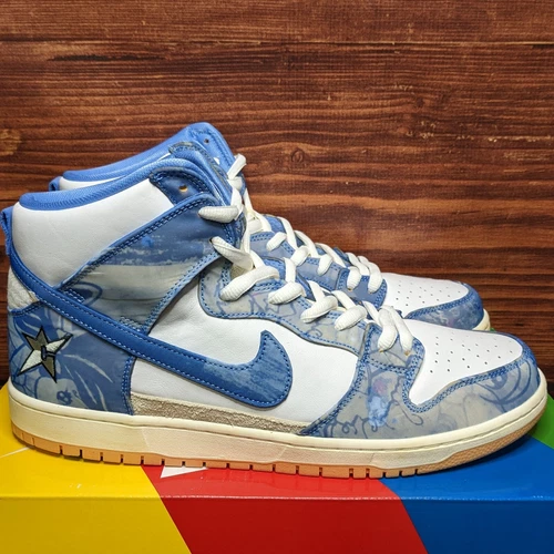 Nike SB Dunk High Premium QS Herren 14 Carpet Company Weiß Blau Schuhe CV1677-100