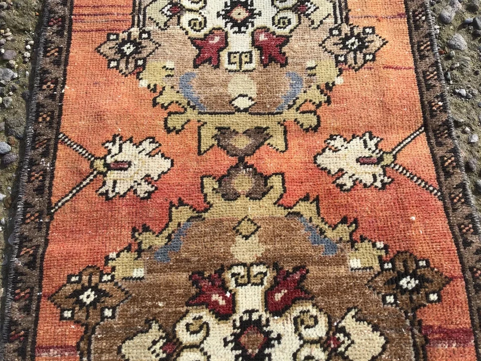 2x3 Doormat rugs - vintage Turkish Handmade Oushak Rug - Image 4 of 4