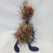 Jellycat Rainbow Spiced Pompom Ostrich Emu 14" Soft Stuffed Plush Fluffy Bird