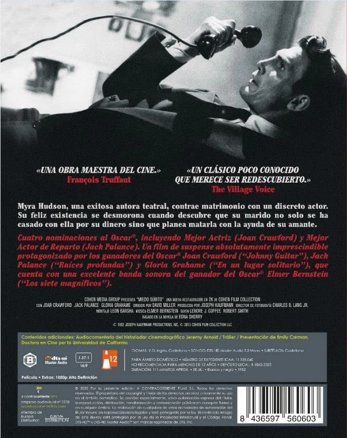 Miedo súbito [Blu-ray] - Imagen 3 de 4