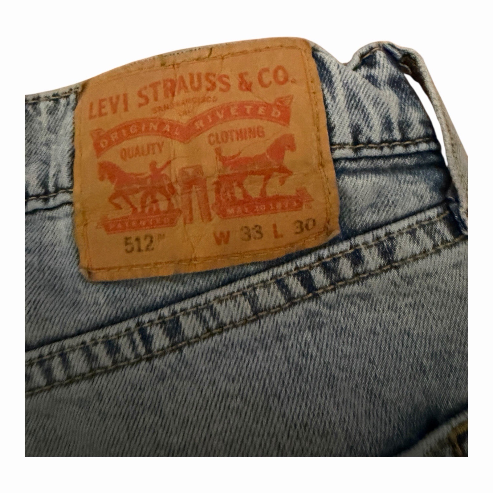 Levi’s Slim Taper 512 Blow Out Knees 33 X 30 Women’s Y2 K thumbnail 2